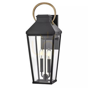 Dawson large wall lantern - 2 light sources - Black, burnished bronze Elstead small 0