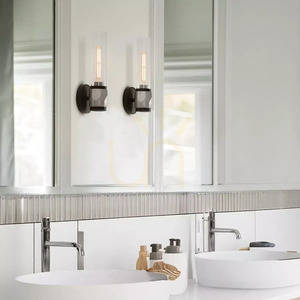 Ellison wall lamp - 1 light source - Brushed black Elstead small 6