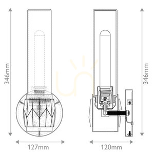 Ellison wall lamp - 1 light source - Brushed black Elstead small 7