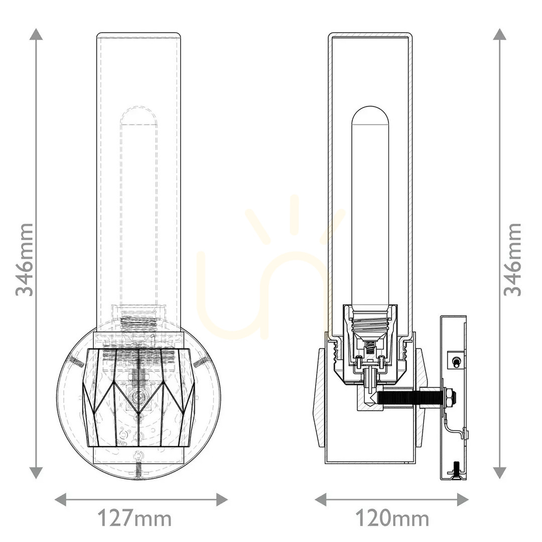 Preview Ellison wall lamp - 1 light source - Black, classic Elstead Ellison wall lamp - 1 light source - Black, classic Elstead