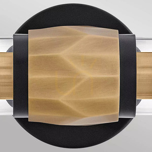 Ellison IP44 wall light - 2 light sources - black and Heritage Brass Elstead small 3