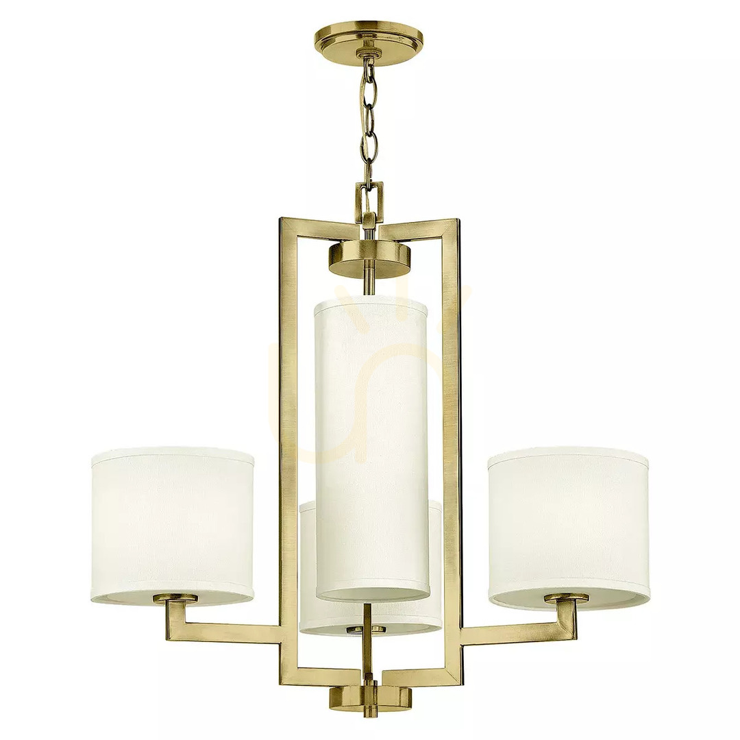 Hampton chandelier - 4 light sources - Brushed brass Elstead