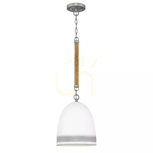 Check Nash pendant lamp - 1 light source - Antique nickel Elstead