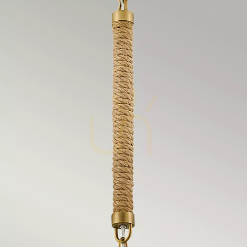 Check Nash pendant lamp - 1 light source - Classic brass Elstead