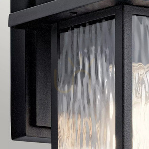Elstead Cappanna small outdoor wall lantern, textured black, 1×E27 small 2