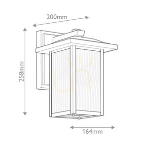 Elstead Cappanna small outdoor wall lantern, textured black, 1×E27 small 7