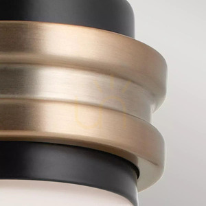 Farum IP44 bathroom wall light - 1 light source - black, champagne bronze Elstead small 3