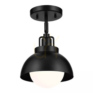 Wall lamp, Semi-Plafond, Niva Pendant Lamp - 1 light source - Black Elstead small 1