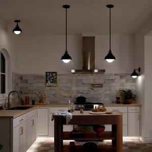 Wall lamp, Semi-Plafond, Niva Pendant Lamp - 1 light source - Black Elstead small 6