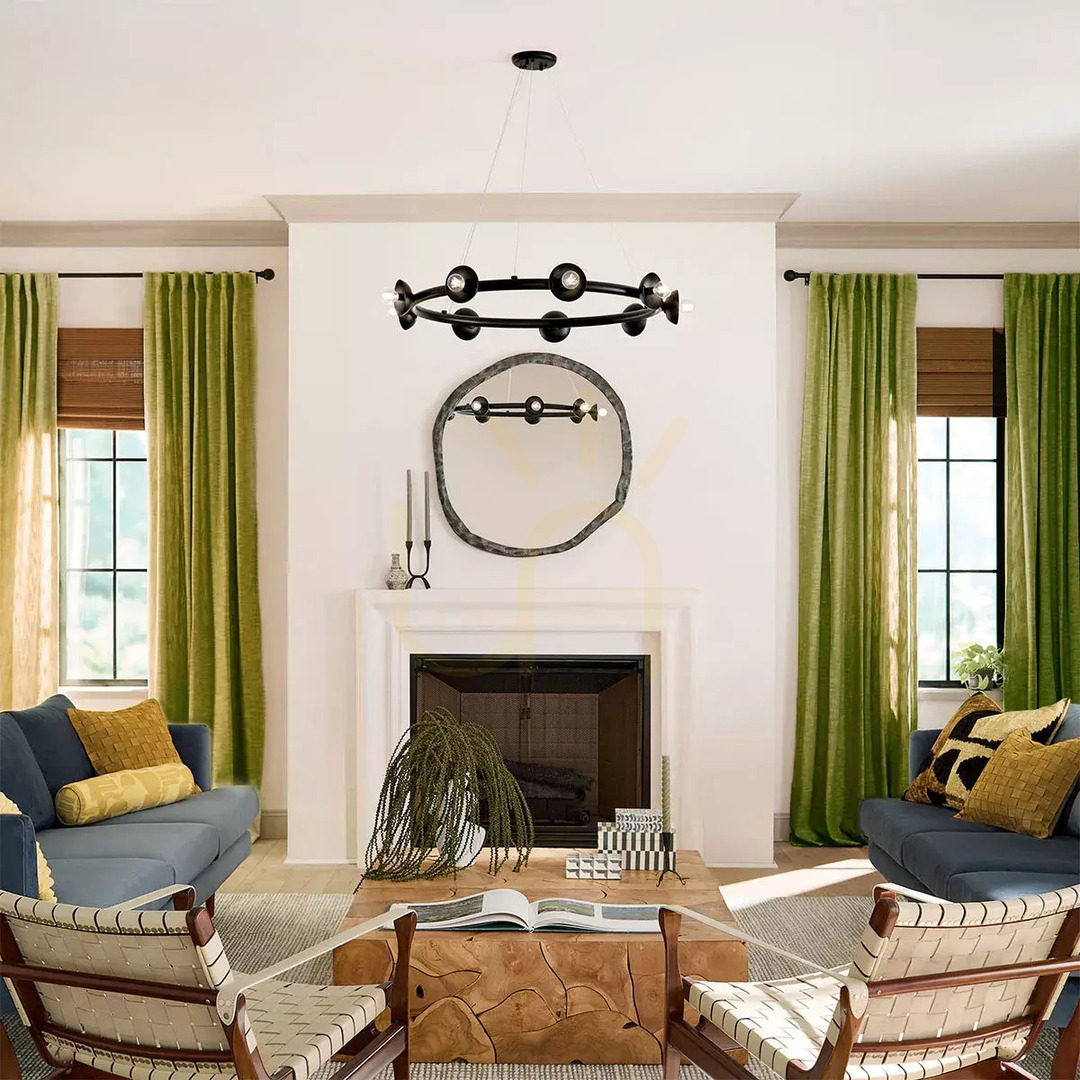 View Palta chandelier - 9 light sources - Satin black Elstead Palta chandelier - 9 light sources - Satin black Elstead