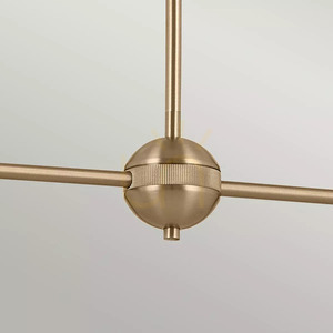 Phix Elstead linear pendant chandelier 4xE27 130 cm champagne bronze and black small 3
