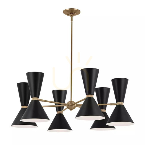 Check Phix chandelier - 12 light sources - Champagne bronze Elstead
