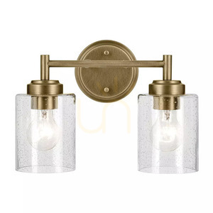 Winslow wall lamp - 2 light sources - Natural brass Elstead small 2