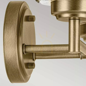 Winslow wall lamp - 2 light sources - Natural brass Elstead small 4