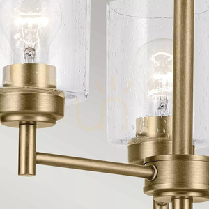 Winslow chandelier - 3 light sources - Natural brass Elstead small 1