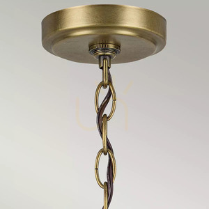 Winslow chandelier - 6 light sources - Natural brass Elstead 4 Winslow chandelier - 6 light sources - Natural brass Elstead small 4
