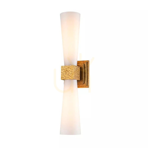 Check Kristy wall lamp - 2 light sources - Faded gold Elstead