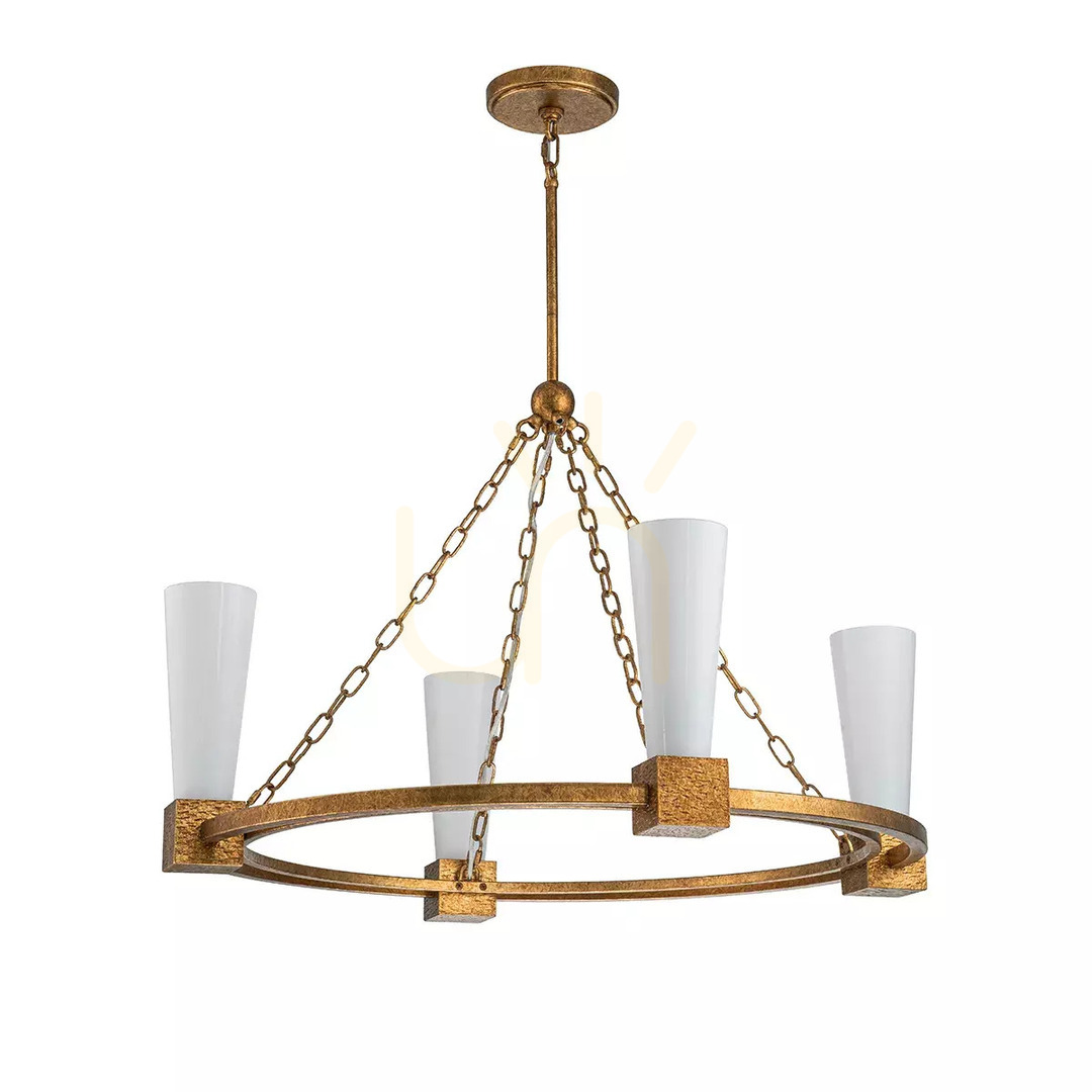Show Kristy chandelier - 4 light sources - Faded gold Elstead Kristy chandelier - 4 light sources - Faded gold Elstead