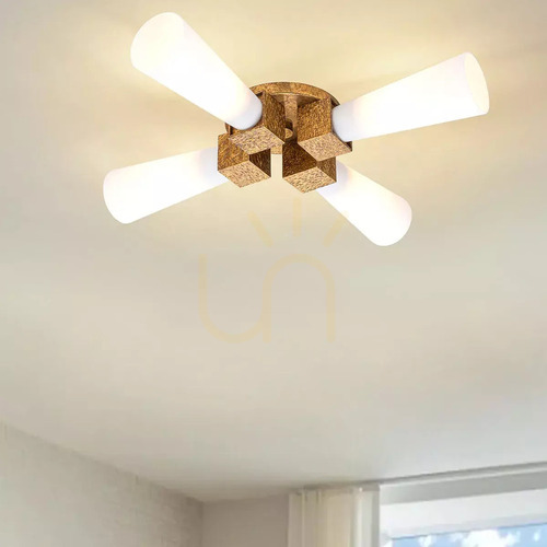 Check Kristy 4 Light Pendant - Distressed Gold Elstead