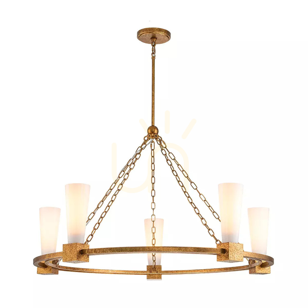 Kristy Kronleuchter - 5 Lichtquellen - Faded gold Elstead
