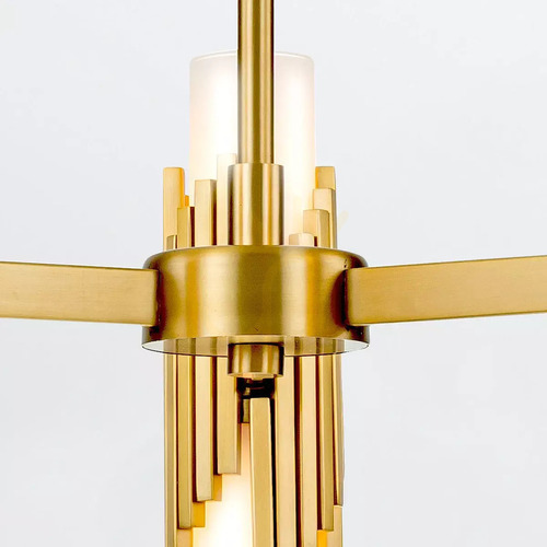 Check Marvele chandelier - 6 light sources - Aged brass Elstead