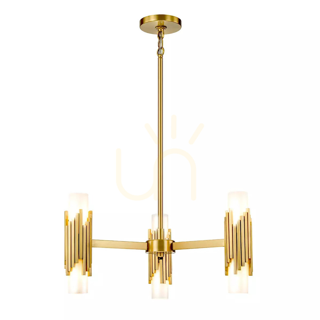 Marvele Kronleuchter - 6 Lichtquellen - Aged brass Elstead