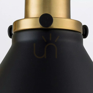 Provence 1 Light Wall Light - Aged Brass & Matte Black Elstead small 1