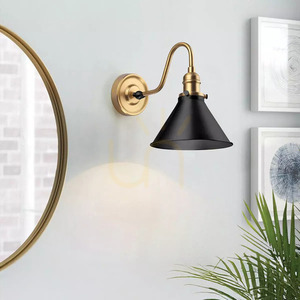 Provence 1 Light Wall Light - Aged Brass & Matte Black Elstead small 4