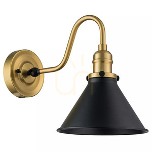 Provence 1 Light Wall Light - Aged Brass & Matte Black Elstead small 5