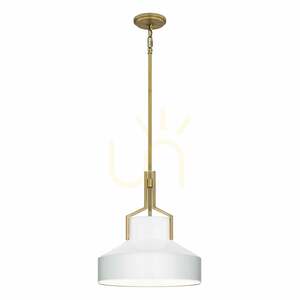Brecken pendant lamp - 2 light sources - Aged brass Elstead small 1