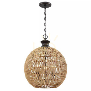 Casablanca pendant lamp - 3 light sources - Palladian bronze Elstead small 0