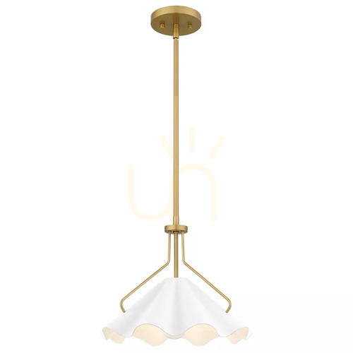 Check Mejia pendant lamp - 1 light source - Aged brass Elstead