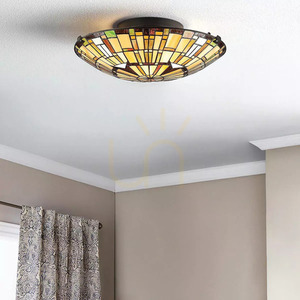 Reed plafond - 2 light sources - Valiant bronze Elstead small 6