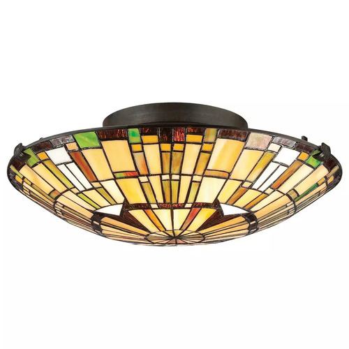 Check Reed plafond - 2 light sources - Valiant bronze Elstead