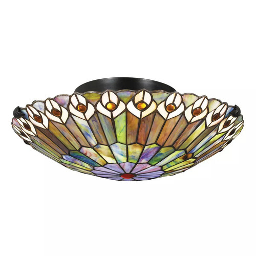 Check Watkins plafond - 2 light sources - Valiant bronze Elstead