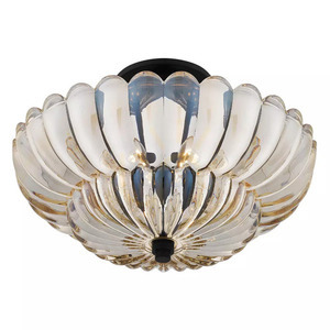 Whitecap Semi-Flush Ceiling Light - 4 light - Cocoa Brown Elstead small 1