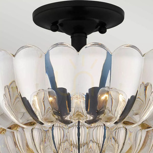 Whitecap Semi-Flush Ceiling Light - 4 light - Cocoa Brown Elstead small 2