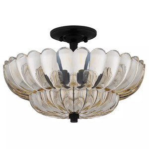 Whitecap Semi-Flush Ceiling Light - 4 light - Cocoa Brown Elstead small 5