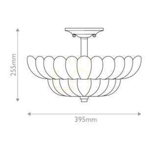 Whitecap Semi-Flush Ceiling Light - 4 light - Cocoa Brown Elstead small 6