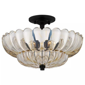 Whitecap Semi-Flush Ceiling Light - 4 light - Cocoa Brown Elstead small 0