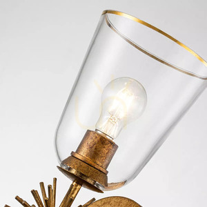 Staring 2 Light Wall Light - Distressed Gold Elstead small 1