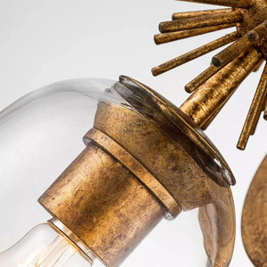 Staring 2 Light Wall Light - Distressed Gold Elstead small 2