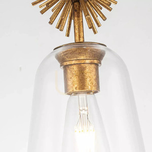 Staring 1-Light Pendant, Distressed Gold, Elstead small 1