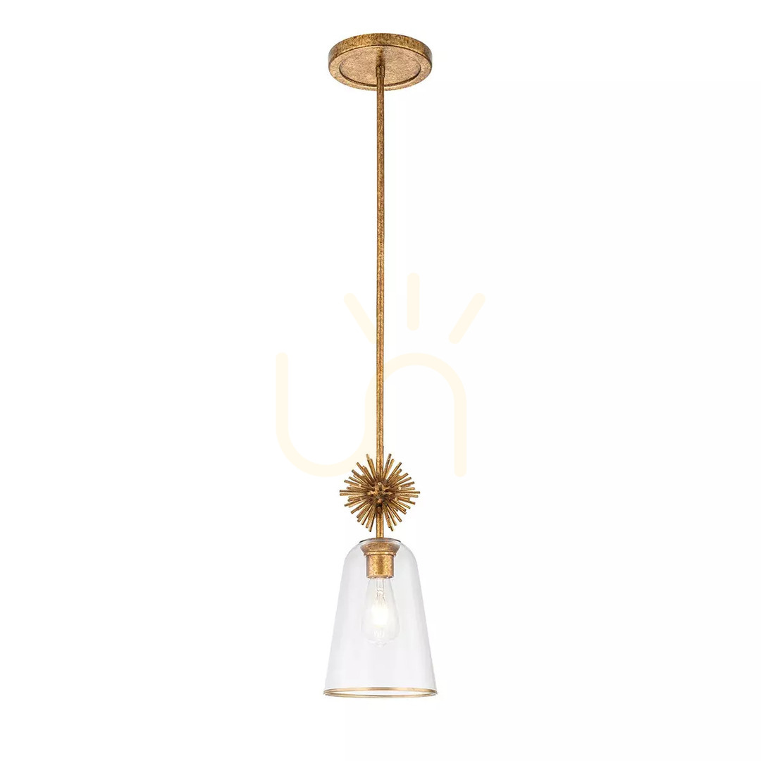 Pendelleuchte Staring, 1-flammig, Antikgold, Elstead