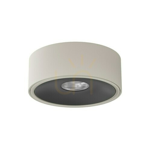 Check Ceiling Light Neo Toupe Slim LED Black Aluminum 3000K Open Design Highlights