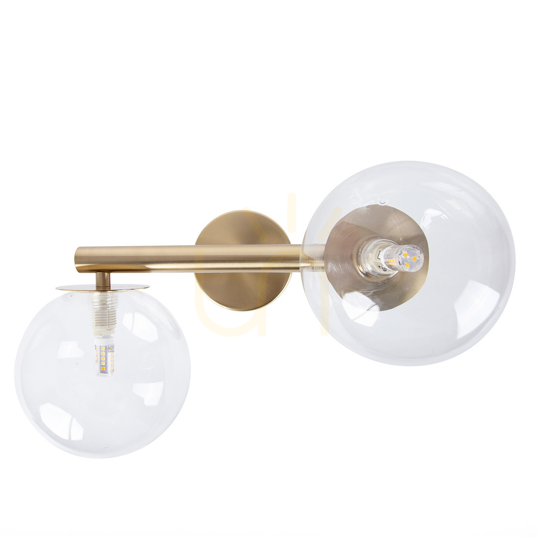 Sigma AVOLA 2 Wall Lamp Gold Transparent Glass G9 41485