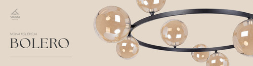 Check Chandelier Sigma BOLERO 6-Light Black Amber Glass 41322