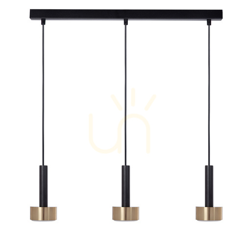 Check Pendant Light Sigma STAMP 3 Black Gold GX53 Adjustable 41251