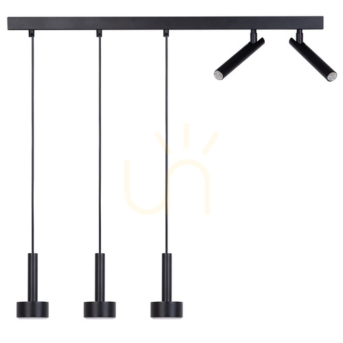 Check Pendant Light Sigma STAMP 5 Black GX53 Adjustable 80 cm 41247