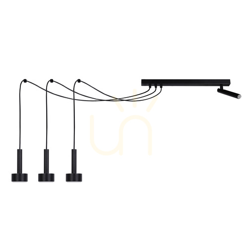 Check Pendant Light Sigma STAMP Spider 3+1 Black 4x GX53 41255